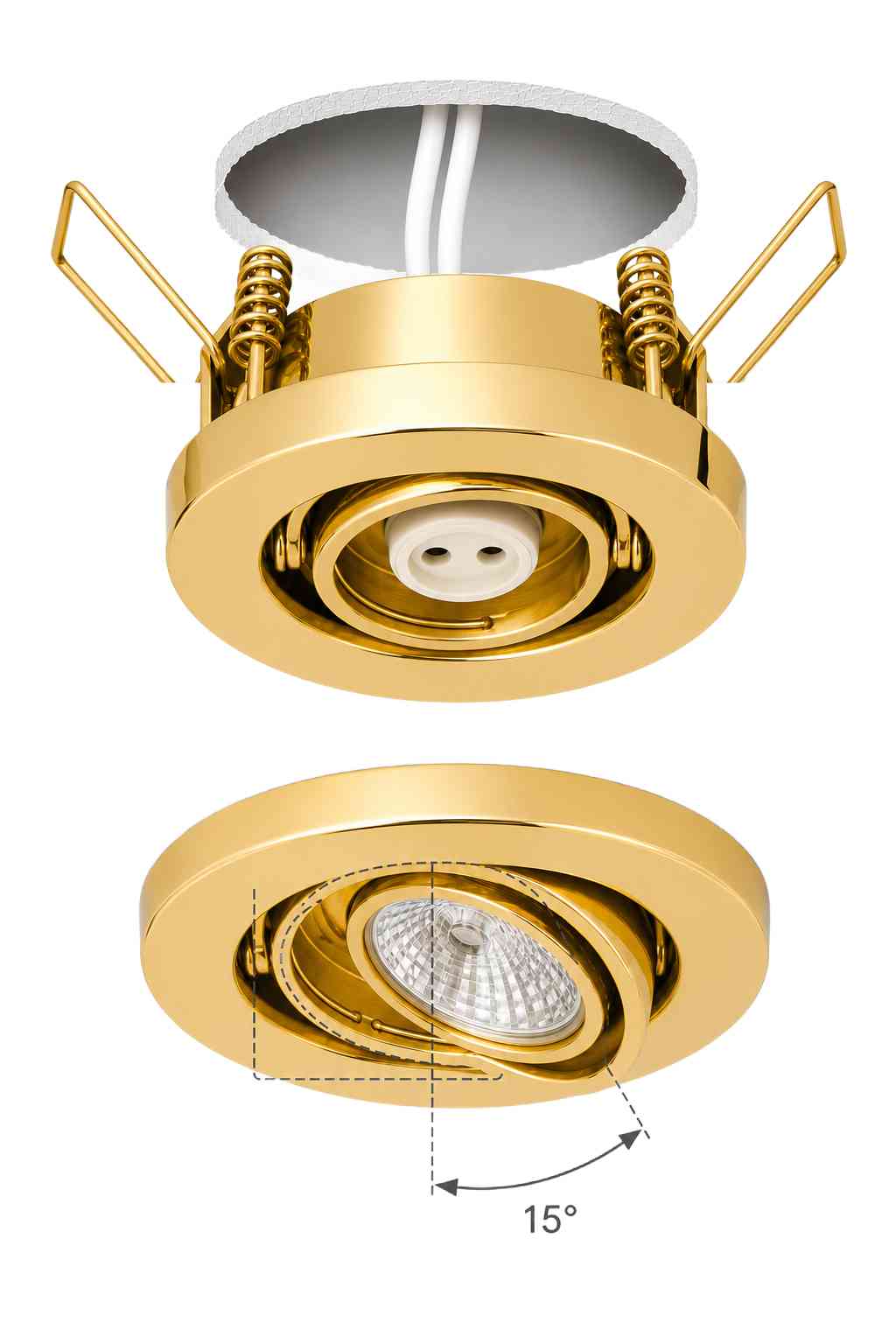 ARGUS CT-2115-G zlatá montáž pružinkové uchycení podhled výklopné
